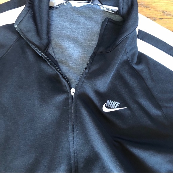Nike Full Zip Jacket XL Black White - Picture 4 of 6